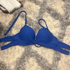Blue bikini push up top size 34D